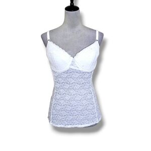 Vintage Y2K L.e.i. White Lace Cami Bra Bralette